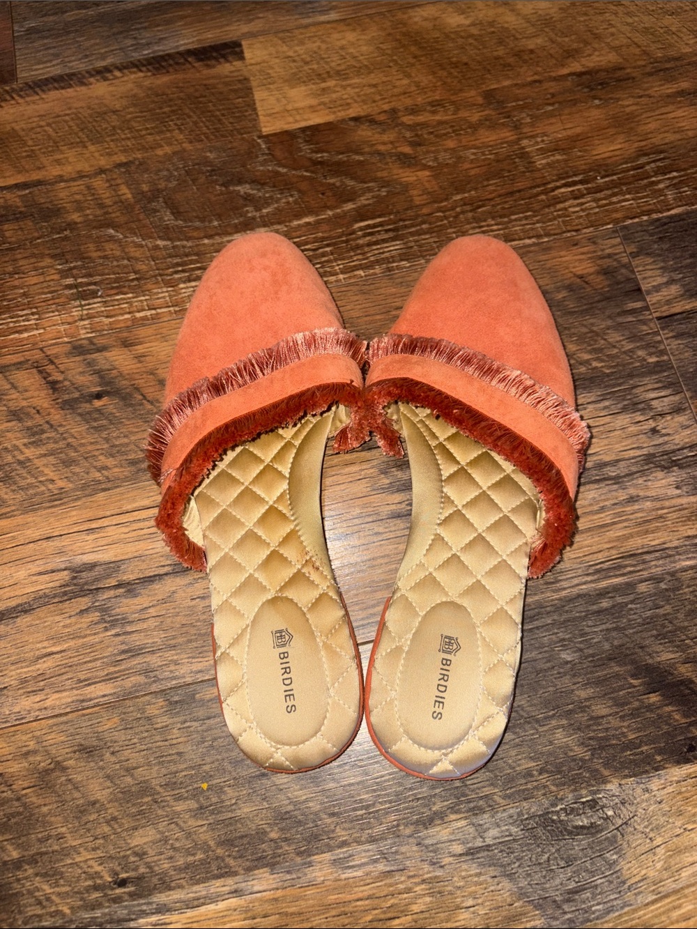 Birdies The Ani Coral Orange Suede Fringe